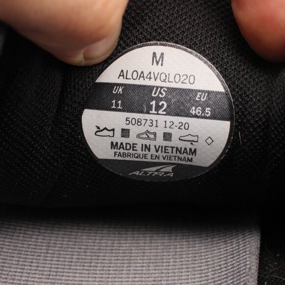 Altra Rivera Men's US 12 Black White Road Running Sneakers Trainers AlOA4VQL020 - Picture 3 of 10